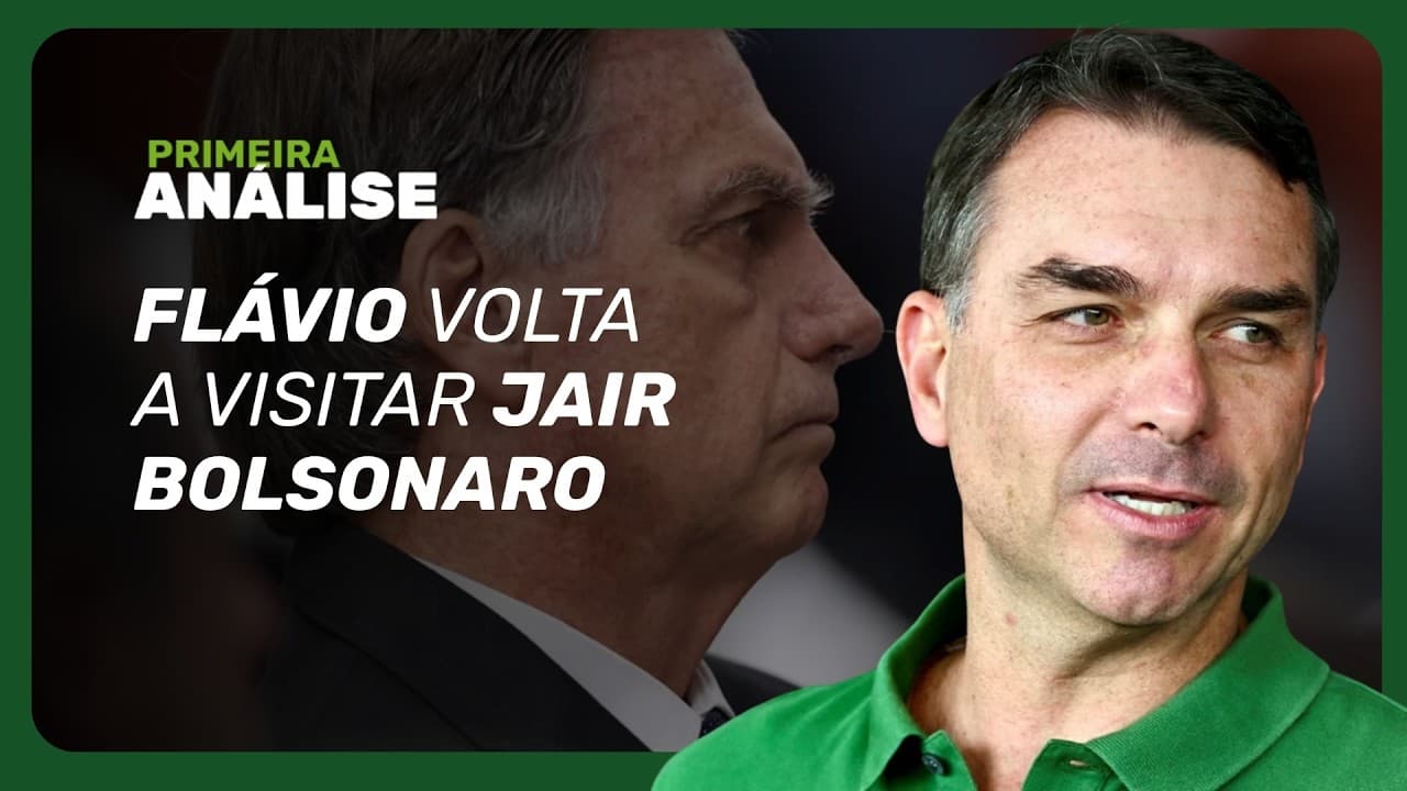 Flávio Bolsonaro visita o pai após autorização de Alexandre de Moraes